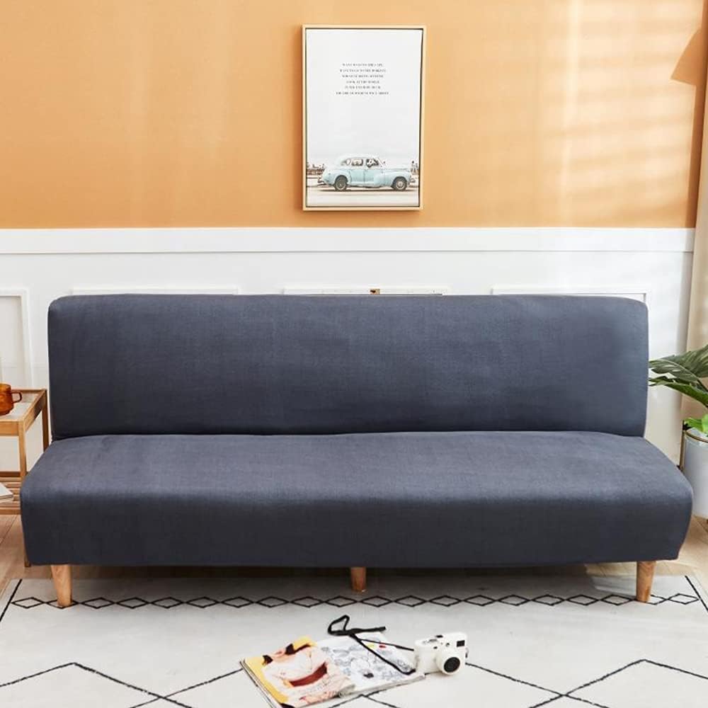 CHNSHOME Sofabezug ohne armlehnen Stretch Armlose sofaüberwurf Sofahusse Ohne Armlehne 3 sitzer Sofa