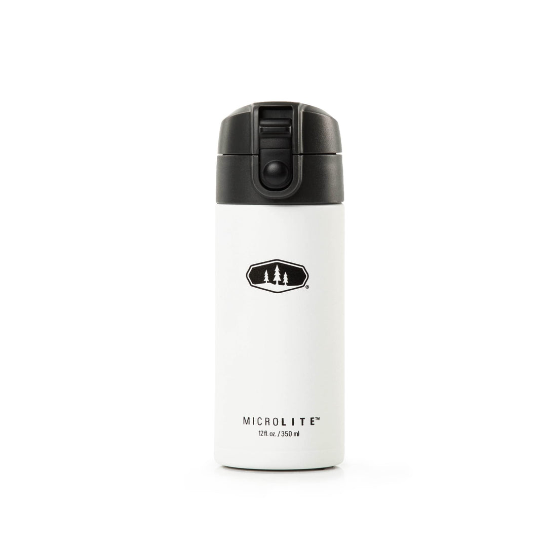GSI Outdoors Microlite 350 Flip Thermoskanne Unisex für Erwachsene 12 OZ Weiss (White), 12 OZ Weiss