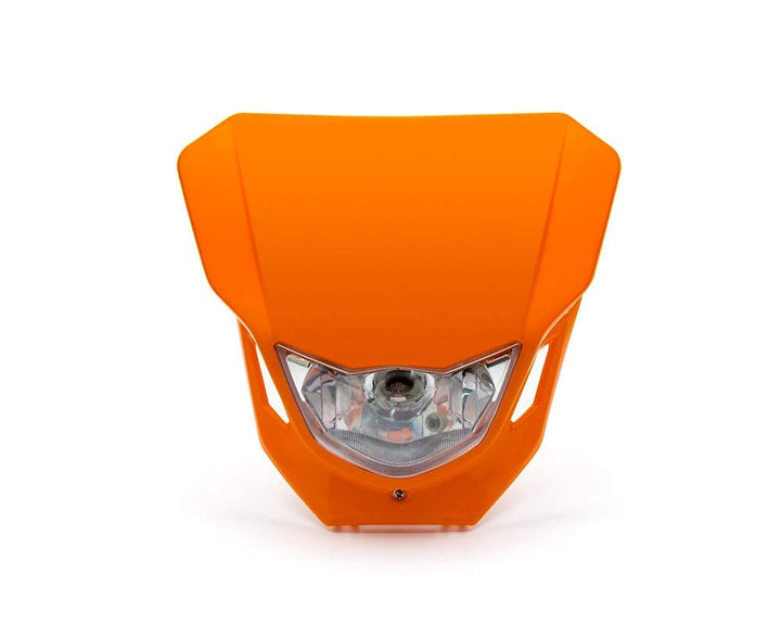 Alchemy Parts Motorrad Scheinwerfer - Supermoto & Streetfighter - Orange - 12V 35W
