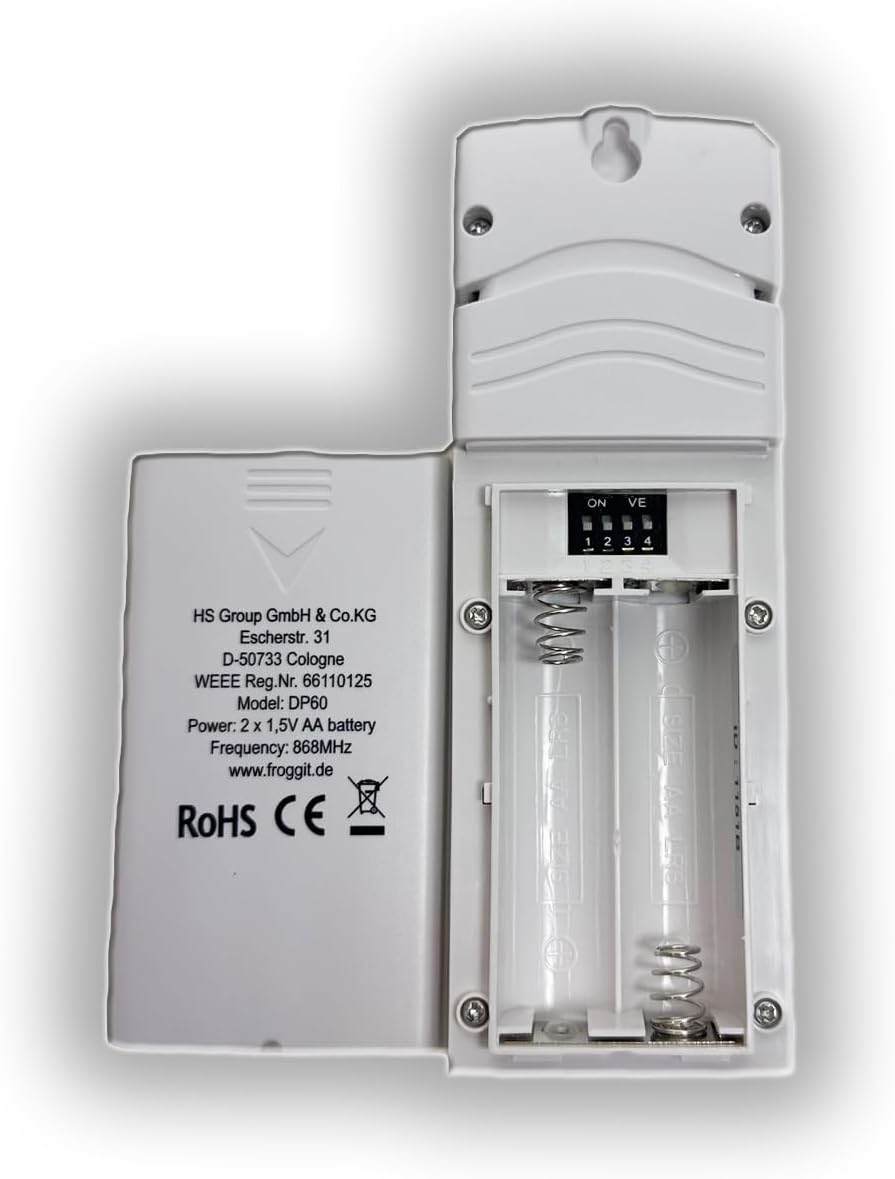 froggit DP60 Blitzdetektor Funksensor inkl. RS00001 Sonnenschutz/Strahlenschutz