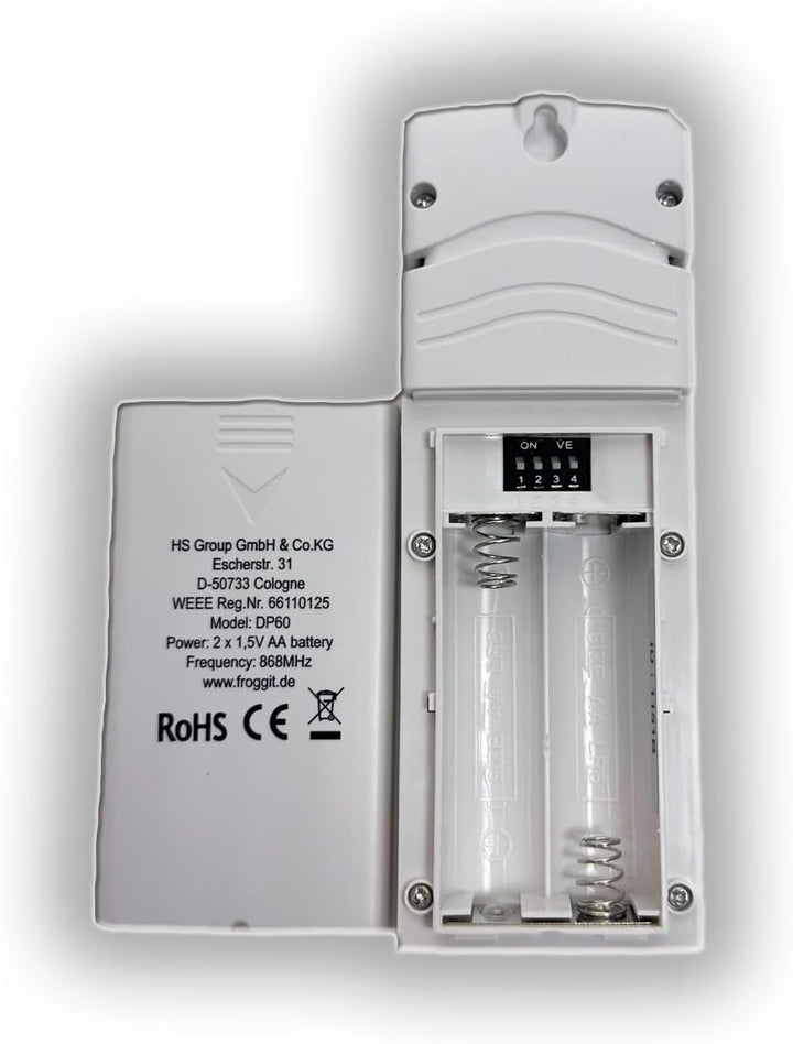 froggit DP60 Blitzdetektor Funksensor inkl. RS00001 Sonnenschutz/Strahlenschutz