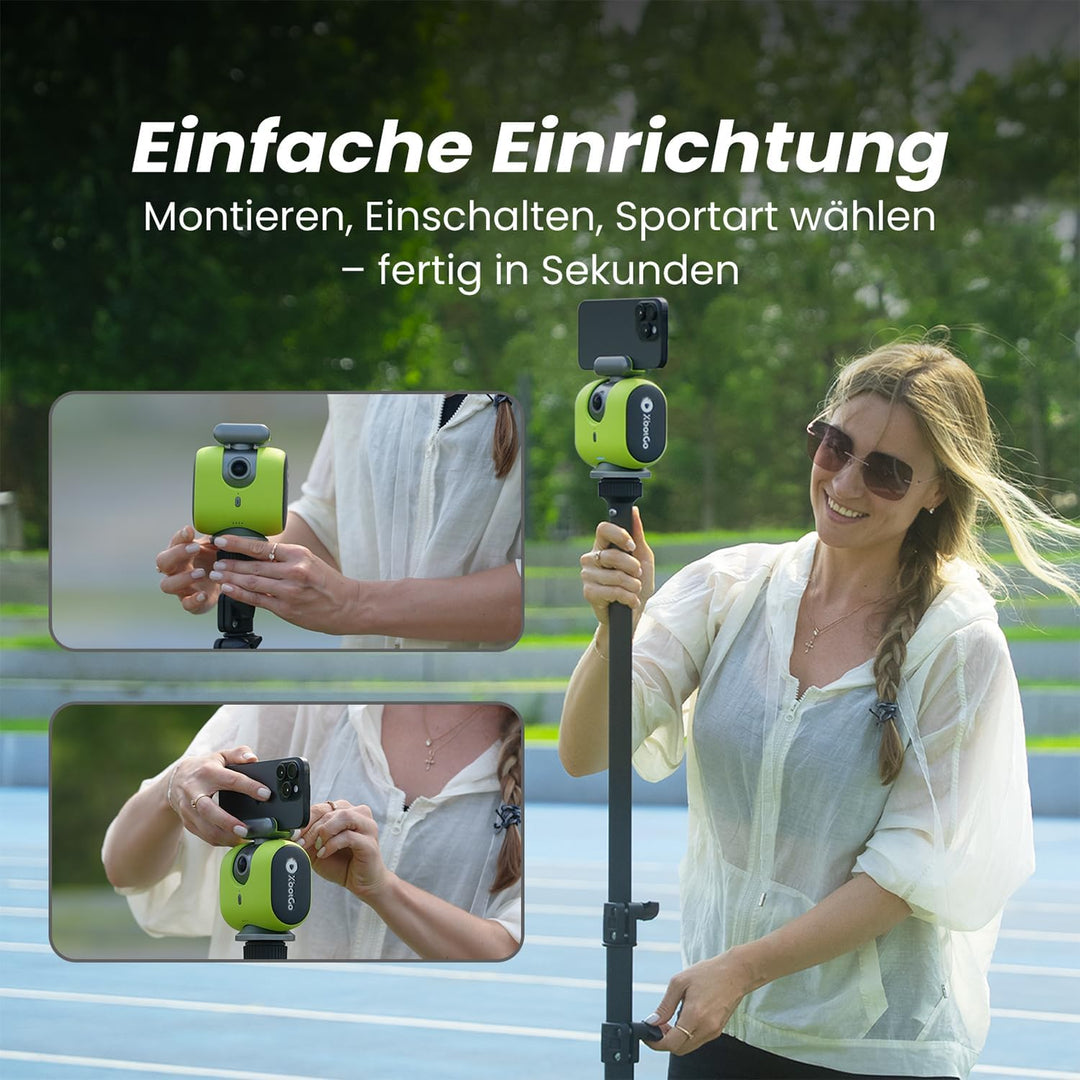 XbotGo Chameleon KI Team Sports Action Cam 4K 60FPS - Automatisch Verfolgen Fussball und Basketball,