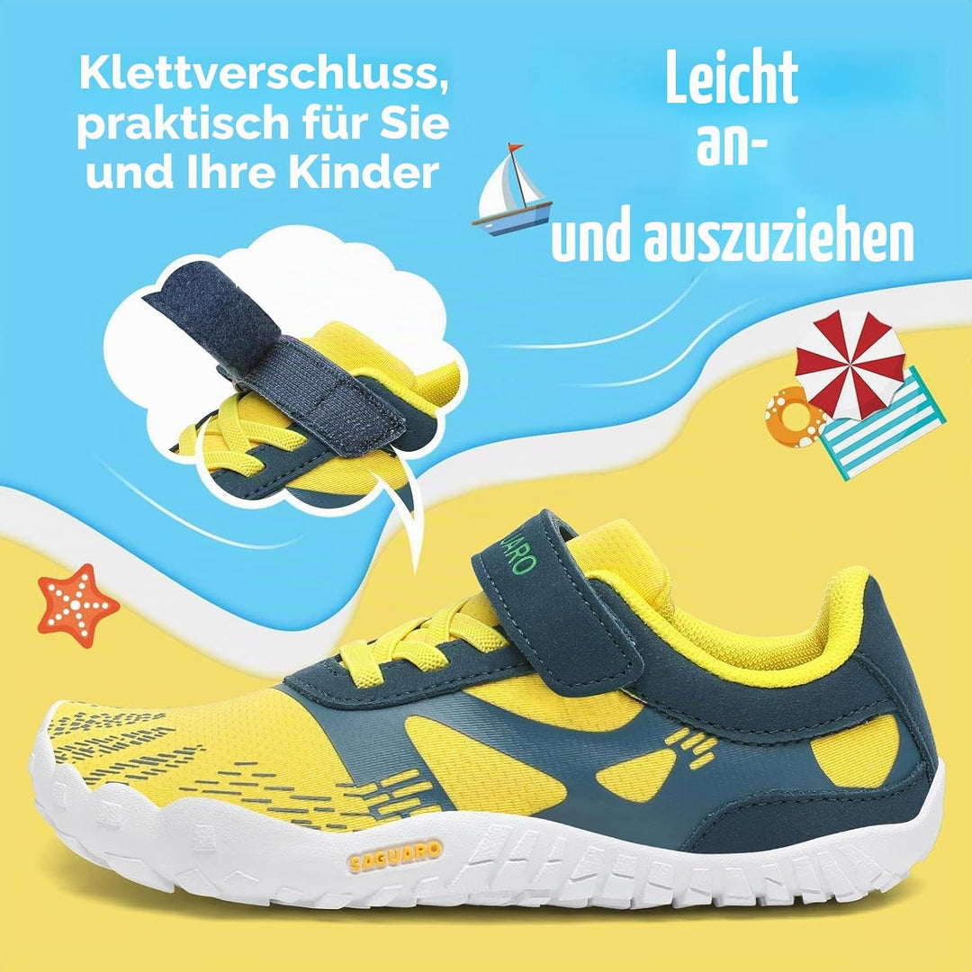 Saguaro Trailschuhe für Kinder, Mädchen, Sportschuhe, atmungsaktiv, rutschfest 24 EU Gelb, 24 EU Gel