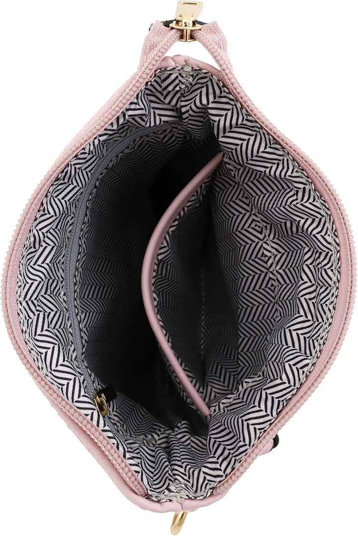 Isabelle Funktionale Umhängetasche mit Mehreren Taschen Functional Multi Pocket Cross Body Bag Blush