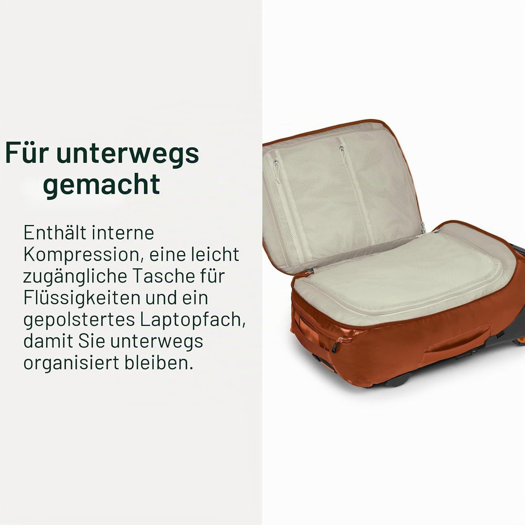 Osprey Unisex – Erwachsene Rolling Transporter Carry-On Duffel Bag Einheitsgrösse Schwarz, Einheitsg