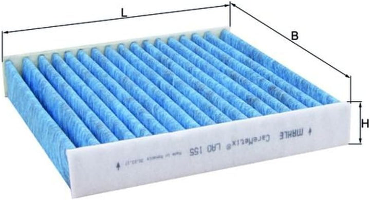 MAHLE LAO 155 Innenraumfilter Allergen-, Bakterien- und Geruchsschutz, Allergen-, Bakterien- und Ger