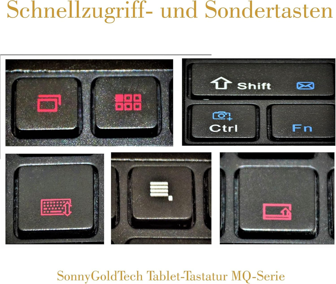 MQ für Galaxy Tab A 10.1 2019 - Bluetooth Tastatur Tasche mit Touchpad für Samsung Galaxy Tab A 10.1