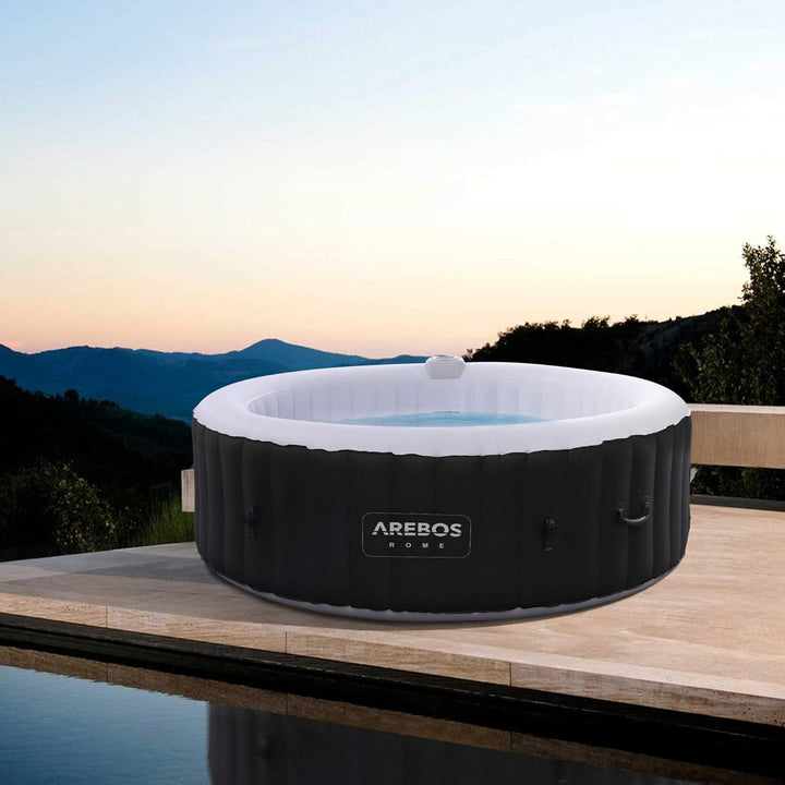Arebos Komfort-Set 2 Nackenkissen + Getränkehalter für Whirlpool | weiss | 100% wasserdicht | ergono
