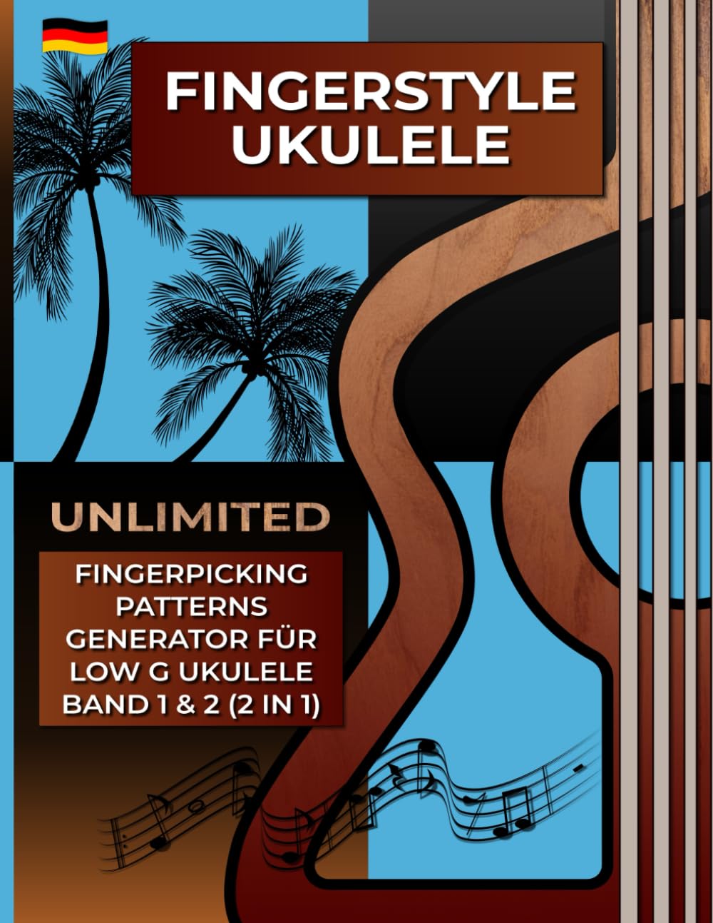 Fingerstyle Ukulele. Unlimited Fingerpicking Patterns Generator für Low G Ukulele. Band 1&2 (2 In 1)