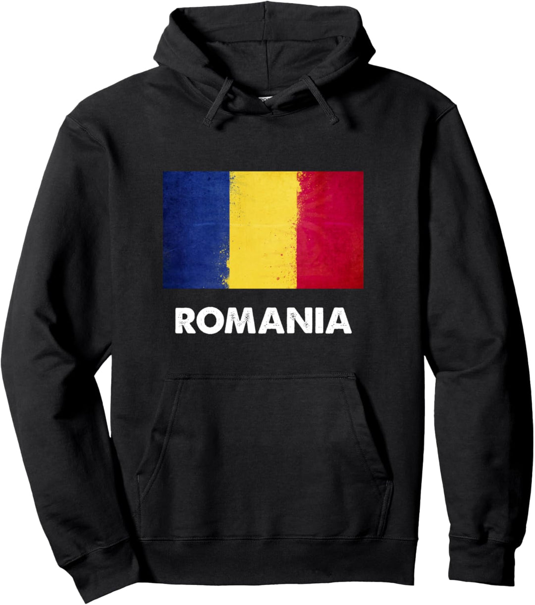 Rumänisch-Rumänien Flagge Pullover Hoodie