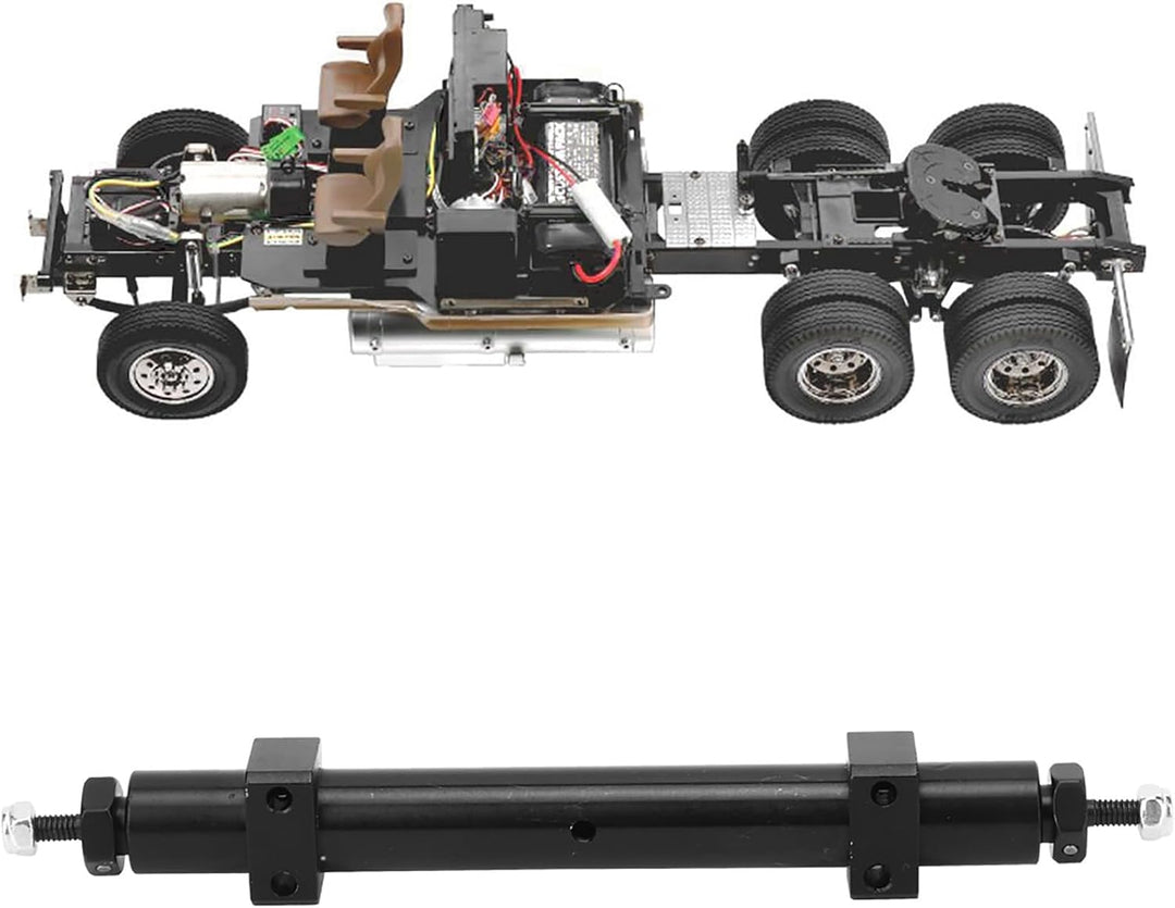 KIMISS Rc Trailer Achsen 1 10 Schwarz Hinterachse Heckachse Upgrade Passend für 1 14 Rc Car Trailer