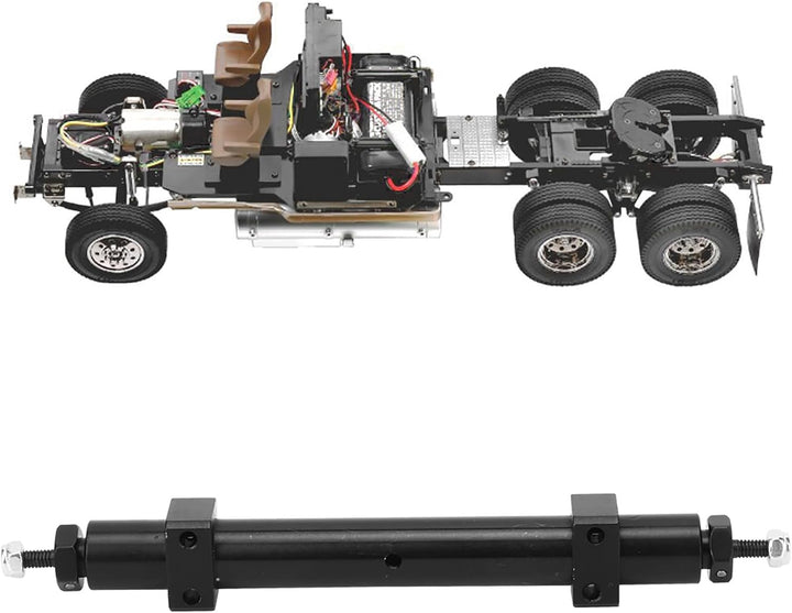 KIMISS Rc Trailer Achsen 1 10 Schwarz Hinterachse Heckachse Upgrade Passend für 1 14 Rc Car Trailer