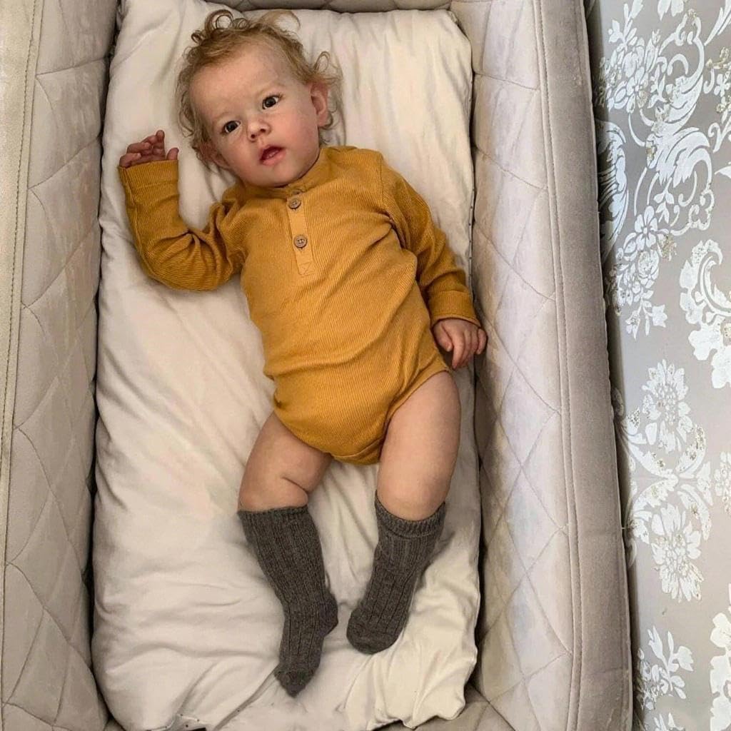 Zero pam Reborn Baby Vollsilikon Lebensecht, Silikon Baby Junge, 50CM Reborn Puppen Lebensecht, Lebe
