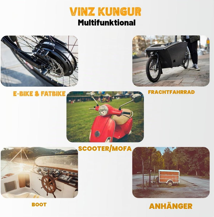 VINZ Kungur Kettenschloss ø10mm | ART 3 Zertifikat | Schloss für Roller Scooter Motorrad Moped E-Bik