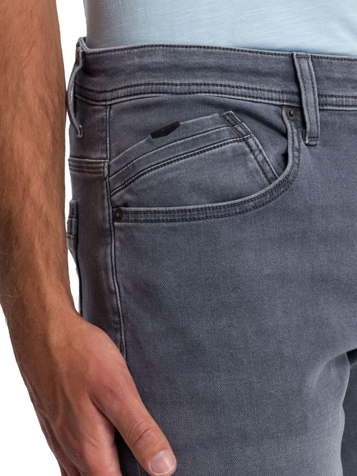 Cross Jeans Herren Jeans Jimi - Slim Tapered Fit - Grau - Light Grey W 28-W38 Hellgrau 022 29W / 30L