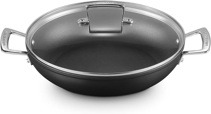 Le Creuset Aluminium-Antihaft Profipfanne mit Deckel, Ø 28 cm, Für alle Herdarten inkl. Induktion ge