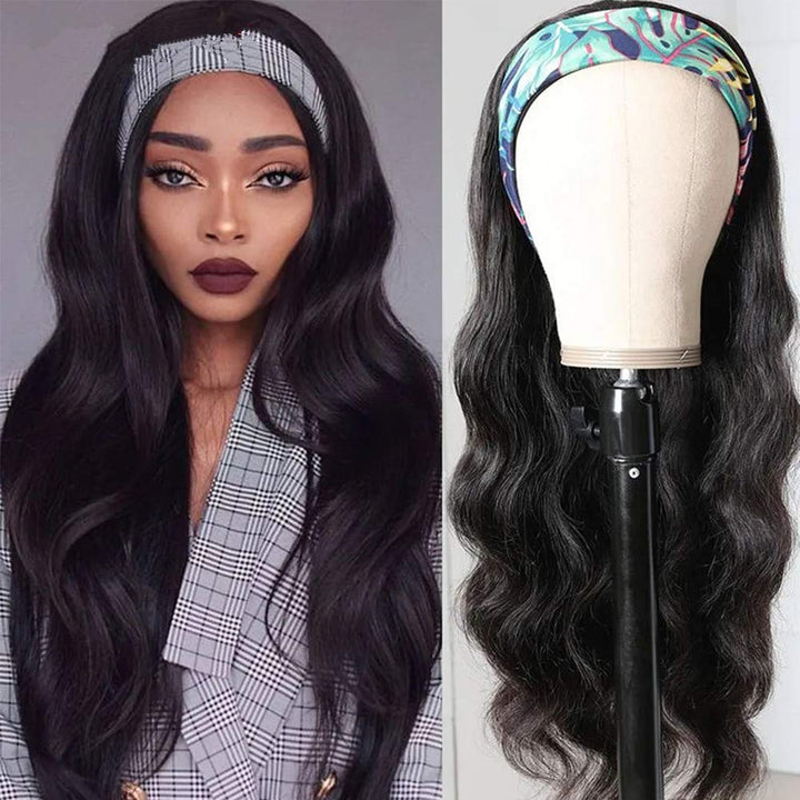 Dan&amp;Dre Curly Wave Stirnband Perücke, für Frauen Modische verstellbare Stirnband Schal Perücke Hocht