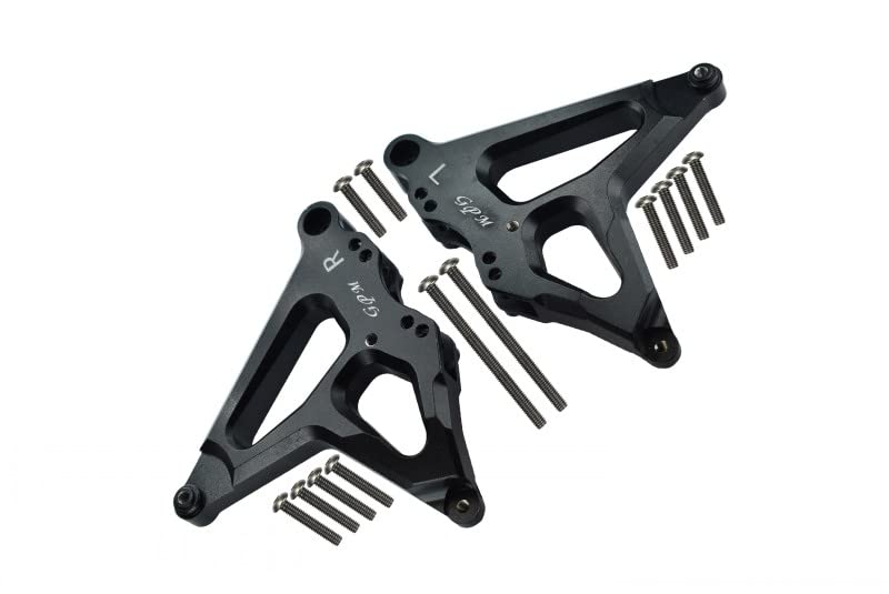 GPM for Traxxas Unlimited Desert Racer 4X4 (#85076-4) Aluminum Rear Damper Mount - 1Pr Set Black