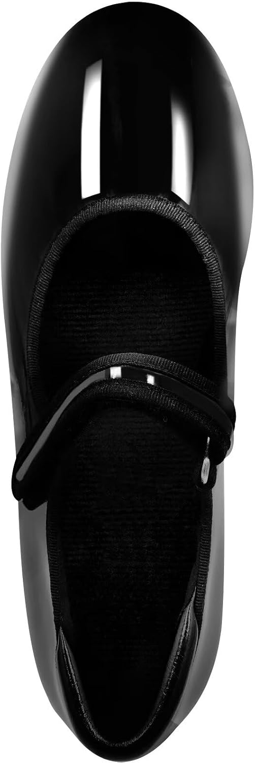 Steppschuhe,Schwarz 2,5 cm Absatzhöhe Schnüren Stepp Schuhe für Kinder Erwachsene 24 EU Klettverschl