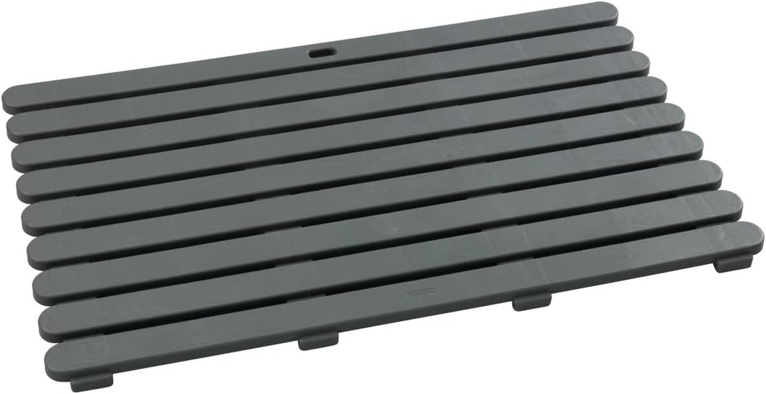 WENKO Badematte Mod. Indoor & Outdoor Grau, 50 x 80 cm mit rutschhemmender Struktur Grau, Grau