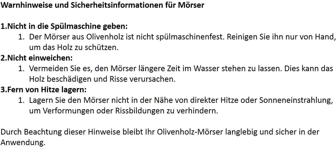 D.O.M.® Mörser Rustikal 12 cm aus Olivenholz