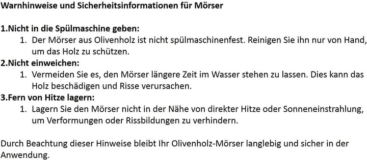 D.O.M.® Mörser Rustikal 12 cm aus Olivenholz
