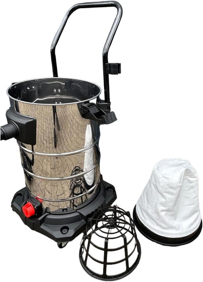 DeTec. Industriesauger 3000W Nass Trocken Sauger 100 Liter Edelstahl Behälter | Industrie Gewerbe St