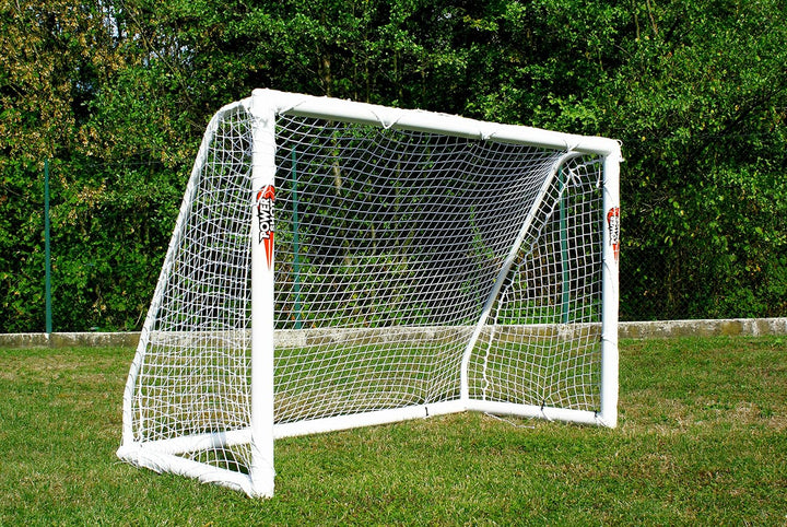 POWERSHOT Fussballtor Profi - 1,8 x 1,2m - aus uPVC - WETTERFEST - Inkl. Klicksystem und Zubehör 1,8