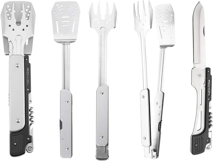 Roxon Grillbesteck (BBQ Tool) 6 in 1 ohne Gravur