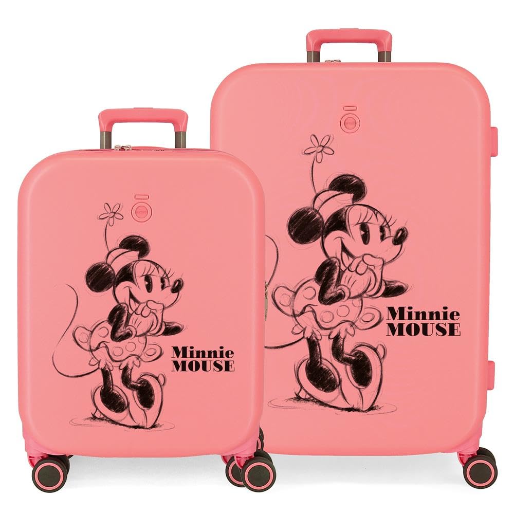 Disney Mickey Happiness Anpassbarer Koffer einstellen Koralle, Koffer einstellen Koralle