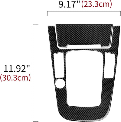 OYDDL Auto Kohlefaser Schaltknauf Schalthebel Cover Trim Kompatibel mit Audi A4 B8 A5 S4 S5 Q5 RS4 R