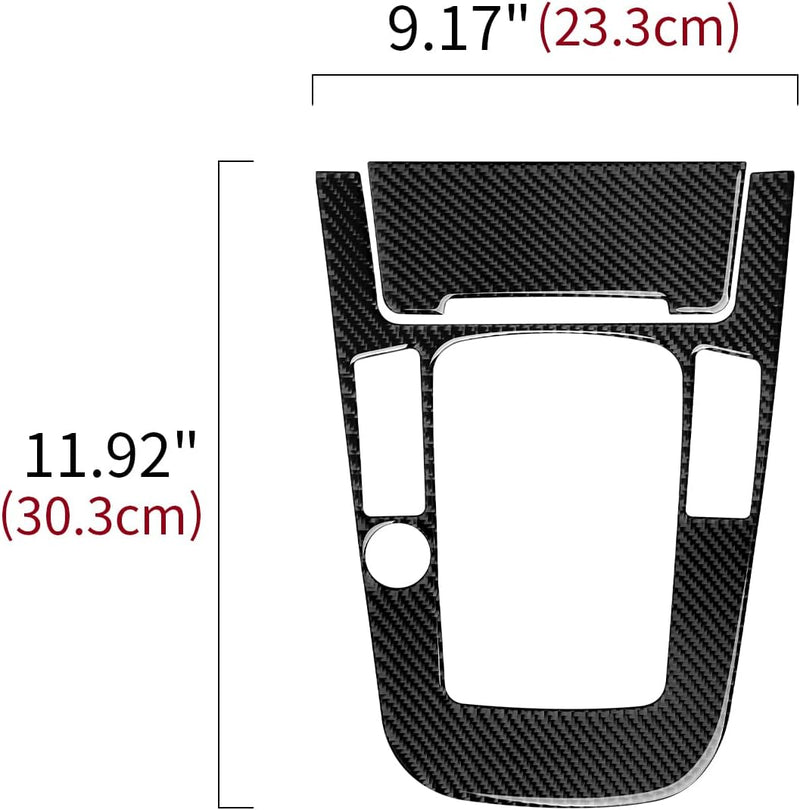 OYDDL Auto Kohlefaser Schaltknauf Schalthebel Cover Trim Kompatibel mit Audi A4 B8 A5 S4 S5 Q5 RS4 R