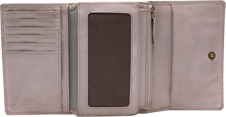 Maitre - Steinbach Doris Purse mh12f Hellgrau 14X10 Farbe:hellgrau / Material:cotton,cow Leather, 14