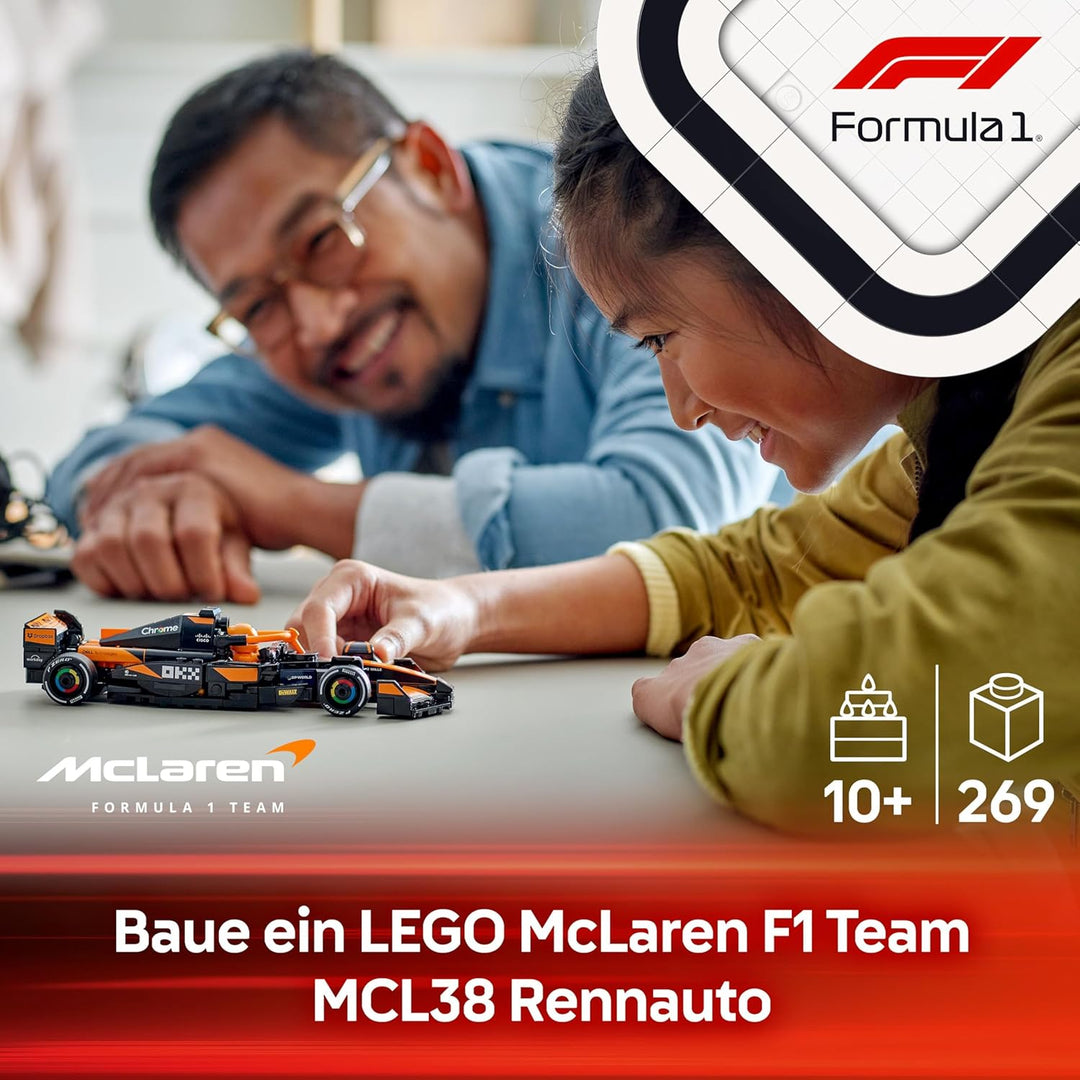 LEGO Speed Champions McLaren F1 Team MCL38 Rennauto - Spielzeug mit Formel 1 Minifigur zum Sammeln -