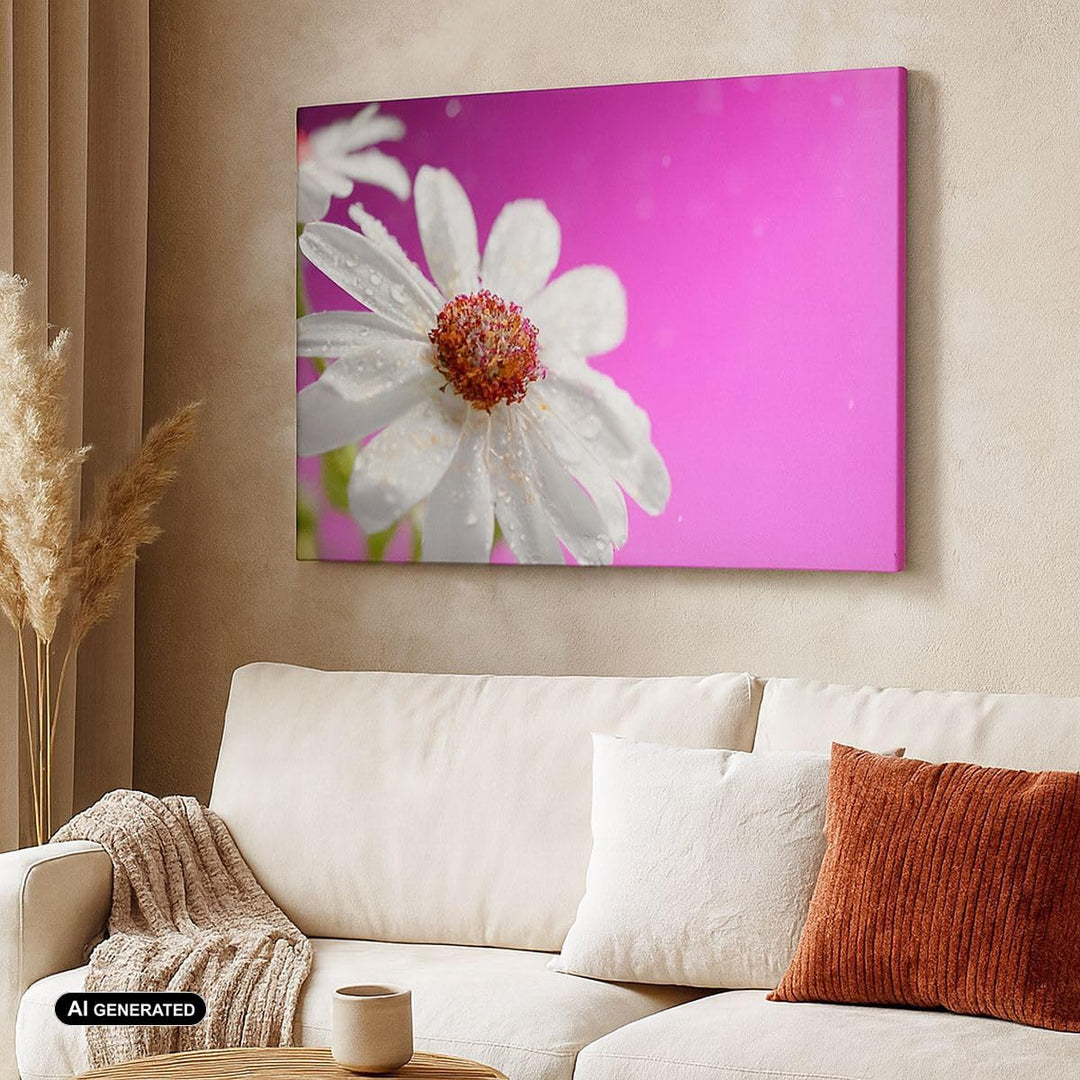 ARTTOR Bilder auf Leinwand 100x70cm Leinwandbild Blume frühling garten Gross Wanddeko Bild Schlafzim