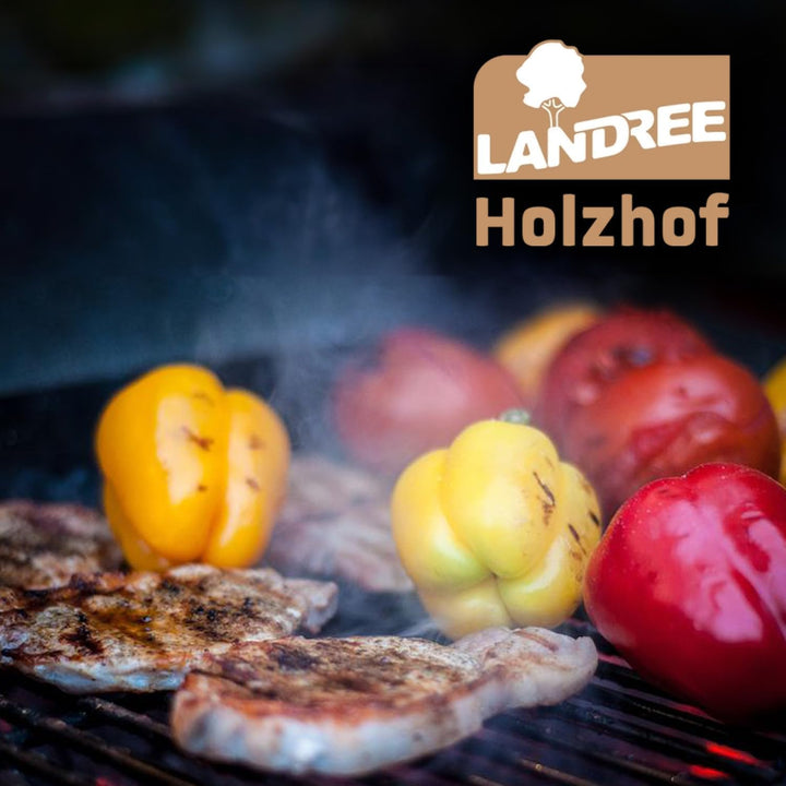 Landree® Starter-Set Räucherchips Akazie, Ahorn, Kastanie, Eiche - 4 x 2 Liter -Halbes Schwein- Wood