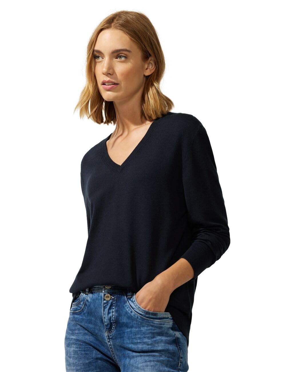 Street One Damen Strickpullover 38 Deep Blue, 38 Deep Blue