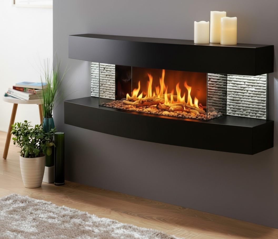 Chemin'Arte Elektrischer Wandkocher, Lounge, 2000 W, 120 cm, Schwarz