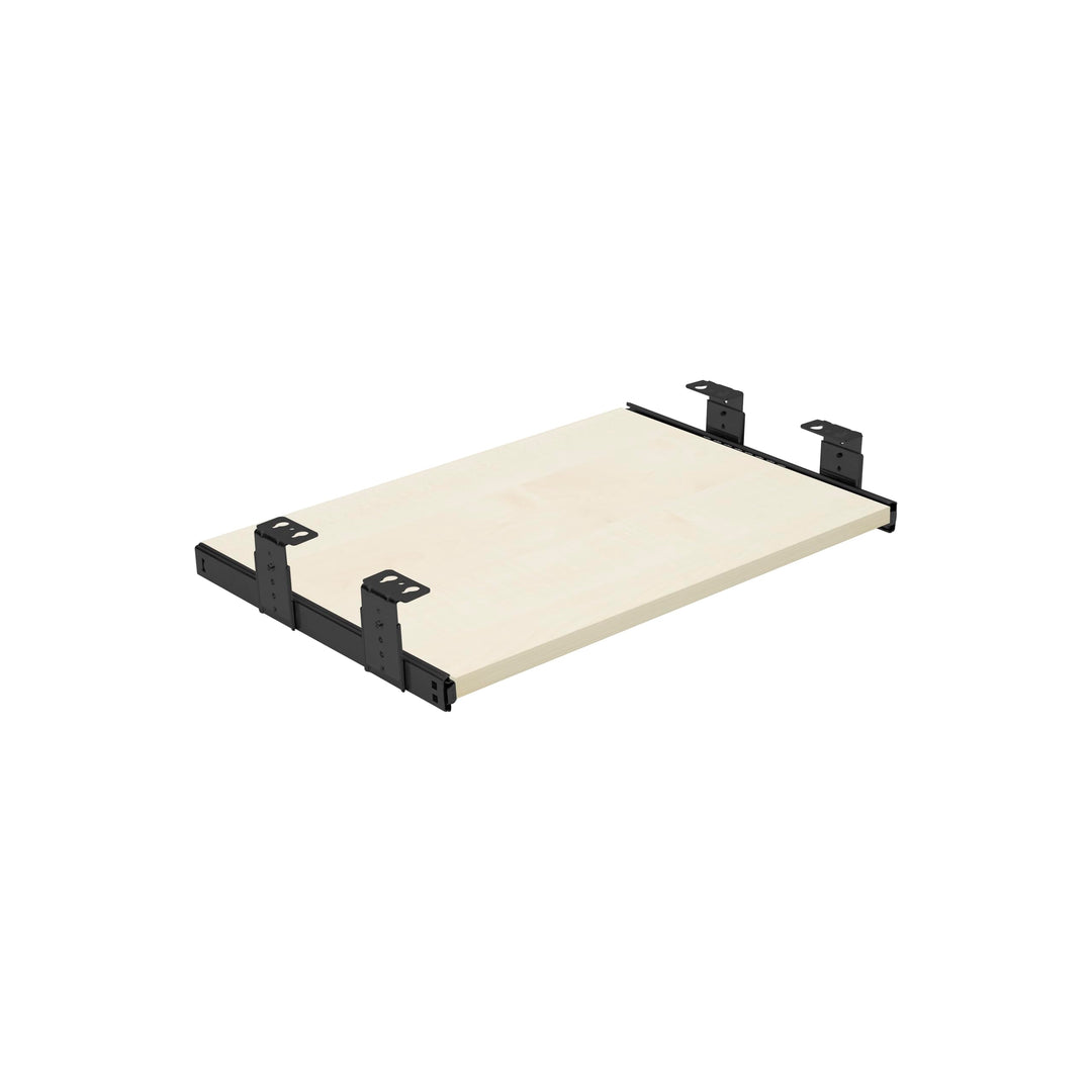 FIX&EASY Tastaturauszug mit Tastaturablage 390X500mm ahorn Dekor, Auszugschienen schwarz 500mm mit E