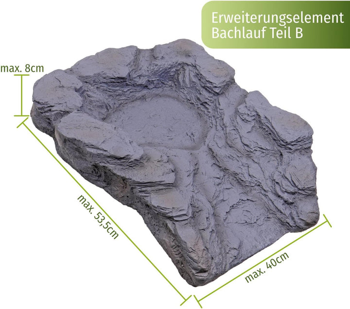 CLGarden wasserführendes Bachlaufelement Bachlaufschale Teil B für Bachlauf