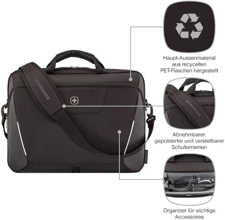 WENGER XE Brief Laptop-Tasche zum Umhängen, Notebook, Tabletfach, Aktentasche, Organizer, Damen Herr