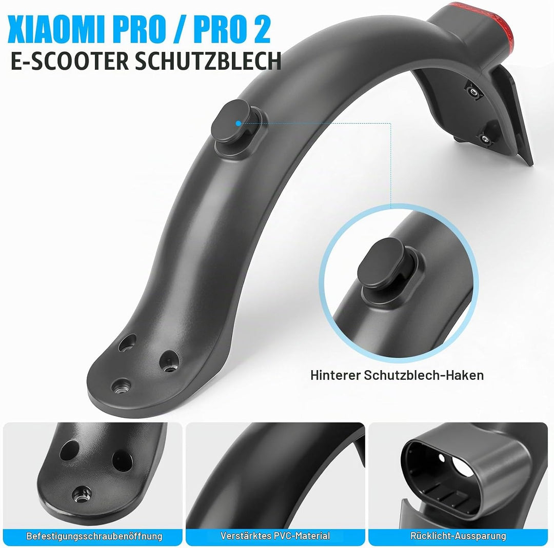 Hinterer Kotflügel für Xiaomi Pro/Pro 2 / 1S Electric Scooter, Xiaomi E Scooter Zubehör Schutzblech