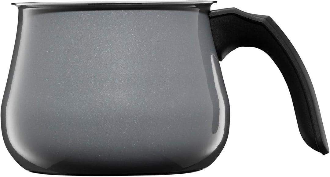 WMF Fusiontec Mineral Milchtopf mit Gladeckel 12 cm, Kochtopf Induktion, High-Tech Keramik, backofen