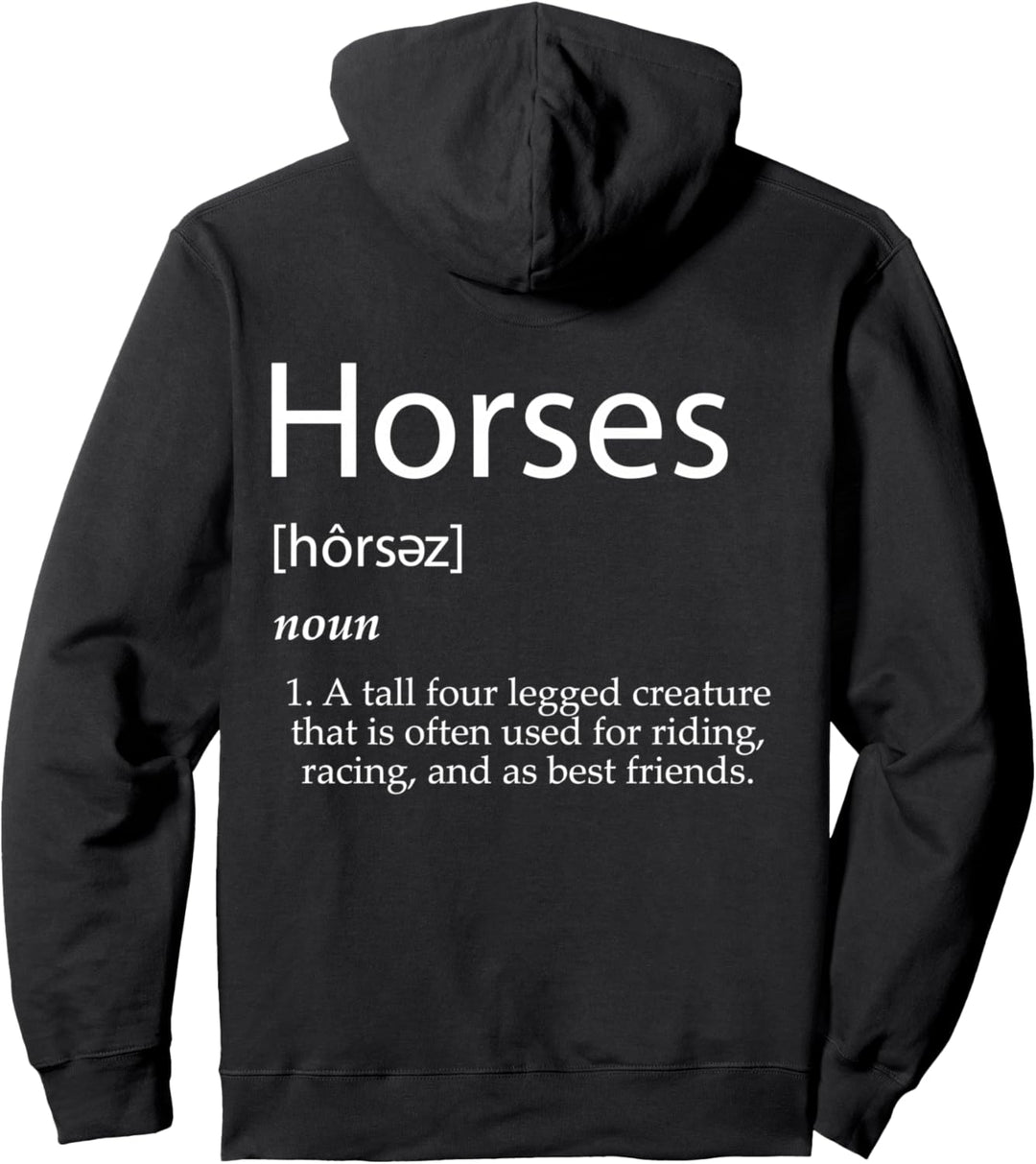 Horse Definition Reiter-Ausrüstung, niedliche Pferde Pullover Hoodie