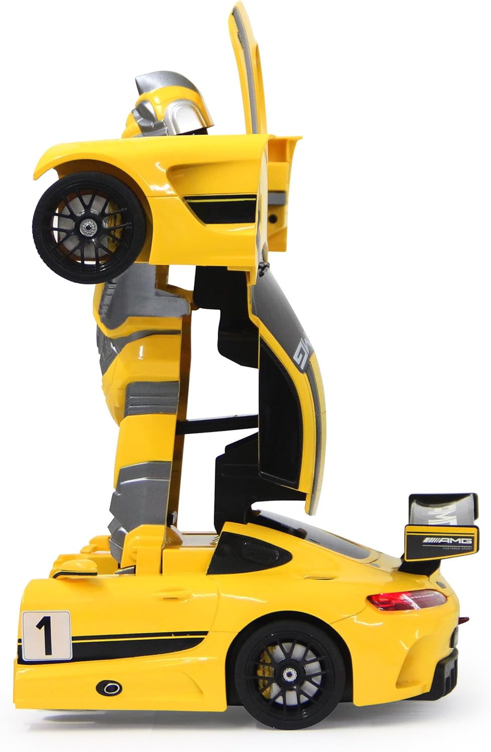 JAMARA 410029 - Mercedes AMG GT3 1:14 transformable 2,4GHz gelb - RC Transformation zum Roboter auf