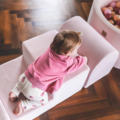 MEOWBABY Spielplatz aus Schaumstoff mit Bällebad 200x45cm/Ohne Bälle für Kinder - Baby Softbausteine