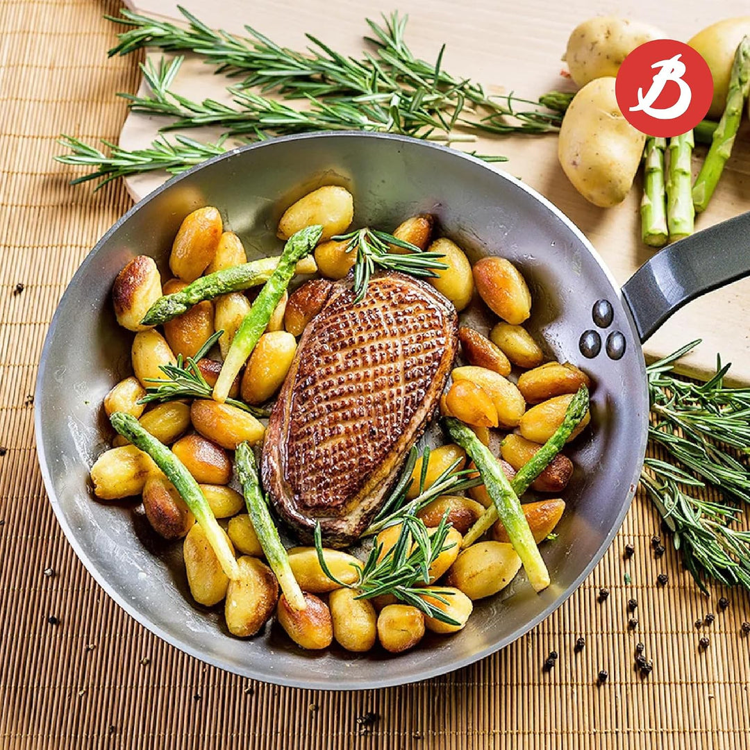 De Buyer 5613.32 Grillpfanne, Edelstahl, Silber, 32 cm