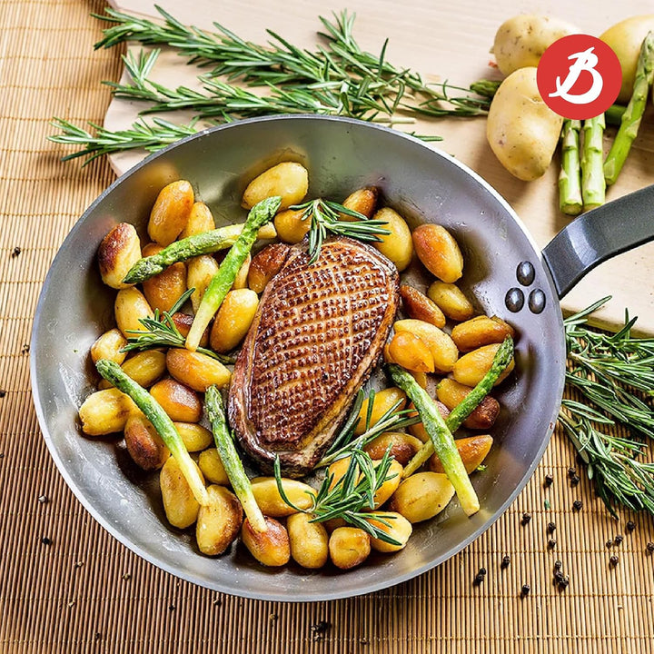 De Buyer 5613.32 Grillpfanne, Edelstahl, Silber, 32 cm