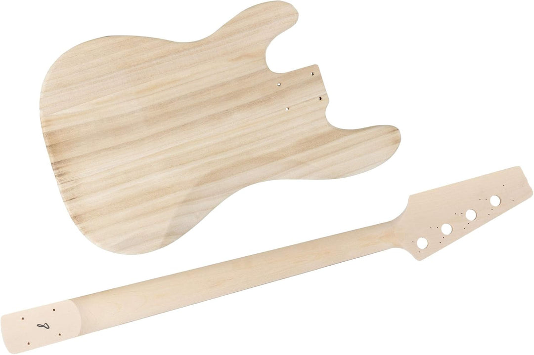Rocktile DIY PB Bausatz E-Bass - "Do-it-yourself" Bausatz PB-Style - Korpus: Paulownia - Hals: Ahorn