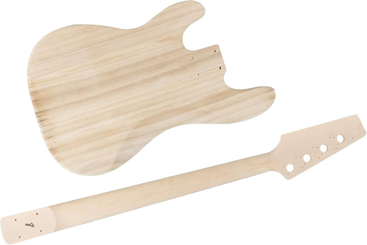 Rocktile DIY PB Bausatz E-Bass - "Do-it-yourself" Bausatz PB-Style - Korpus: Paulownia - Hals: Ahorn